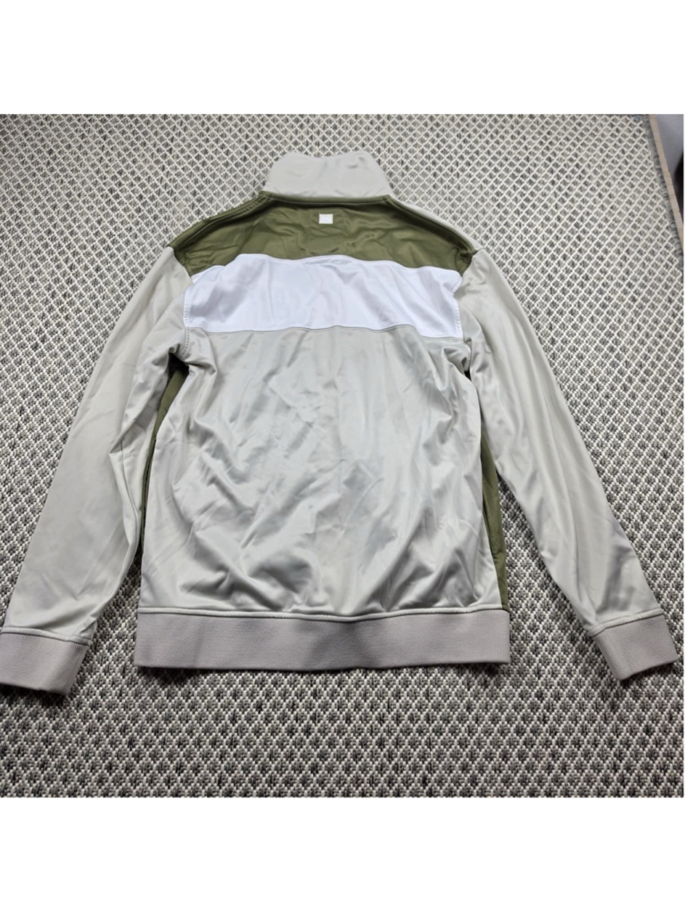 Vintage Ecko Unltd Track Jacket Full Zip Olive Green White Y2K Mens Large - Picture 2 of 10